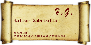 Haller Gabriella névjegykártya