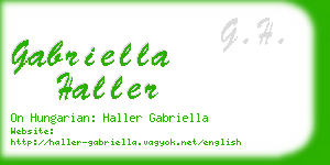 gabriella haller business card